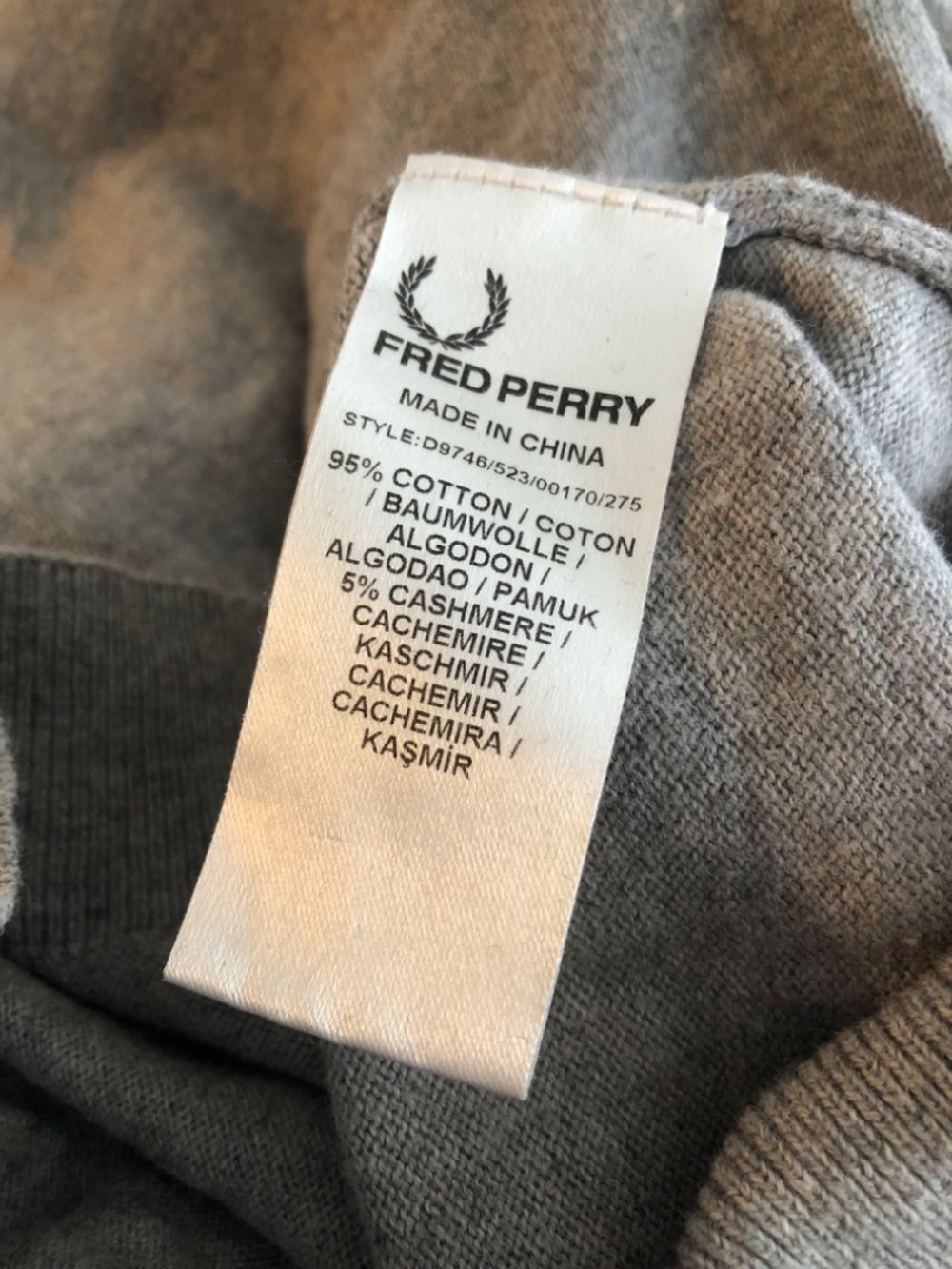 Fred Perry Raglan Sweater Dress Stretch Cotton/Cashmere Knit UK 14 US 10 - Picture 8 of 8